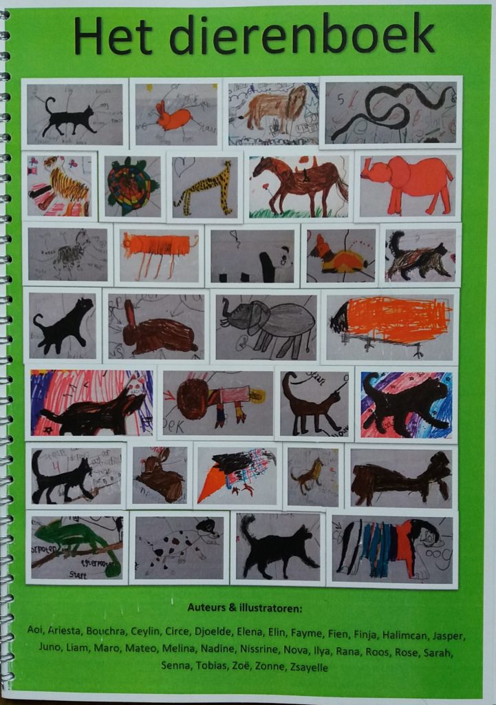 zelf een boek maken groep 3 dierenboek leesbevordering leesplezier De Schoolschrijver blij zijn met kleine dingen positief denken verantwoordelijkheidsgevoel